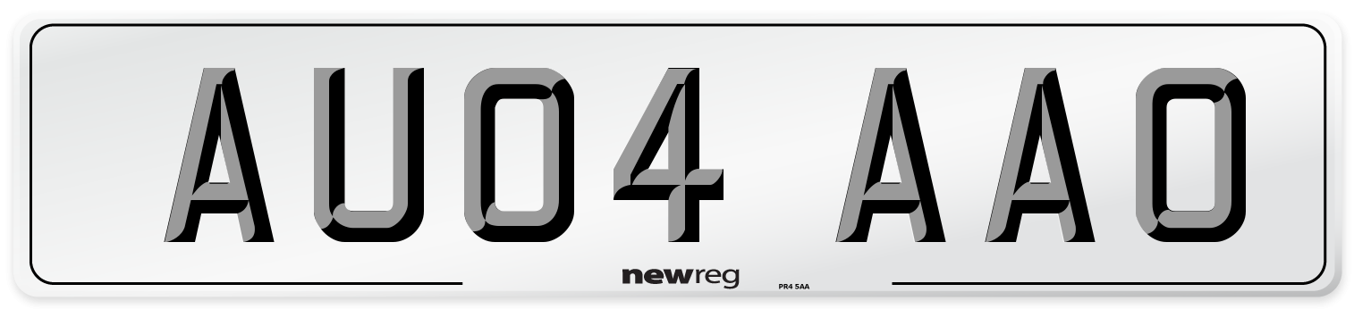 AU04 AAO Number Plate from New Reg